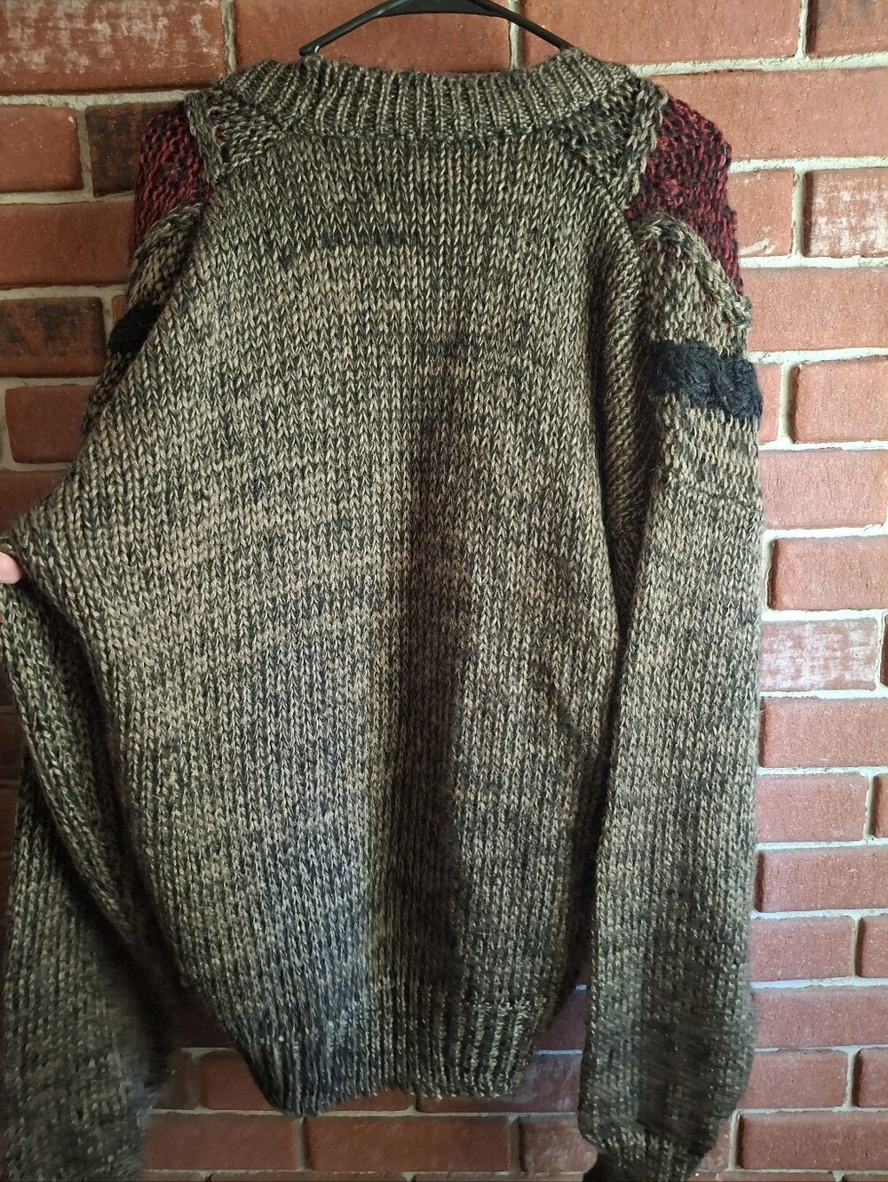 Chunky Brown Multi-Color Knit Cardigan - Picture 4 of 4